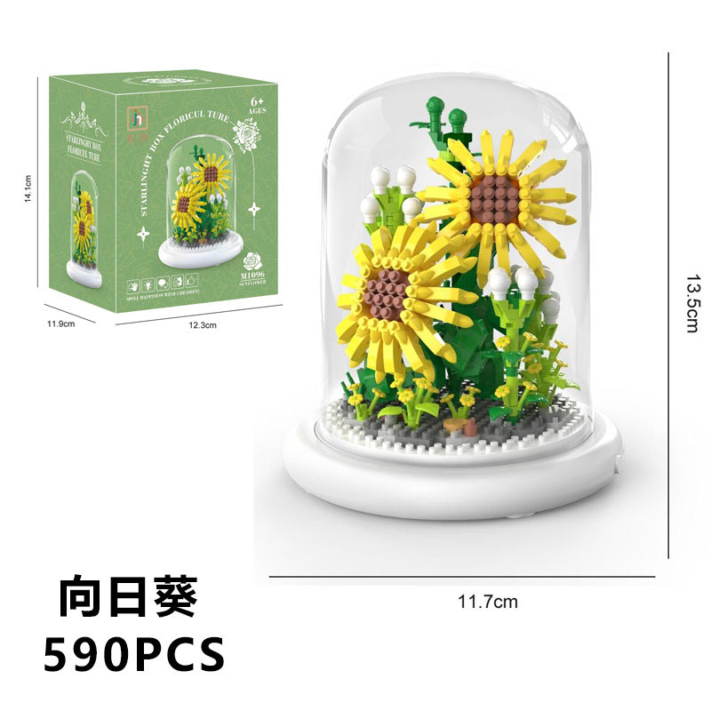 Eternal Flower Bouquet Sunflower Building Block Set
