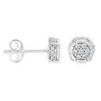 Diamond Floral Stud Earring