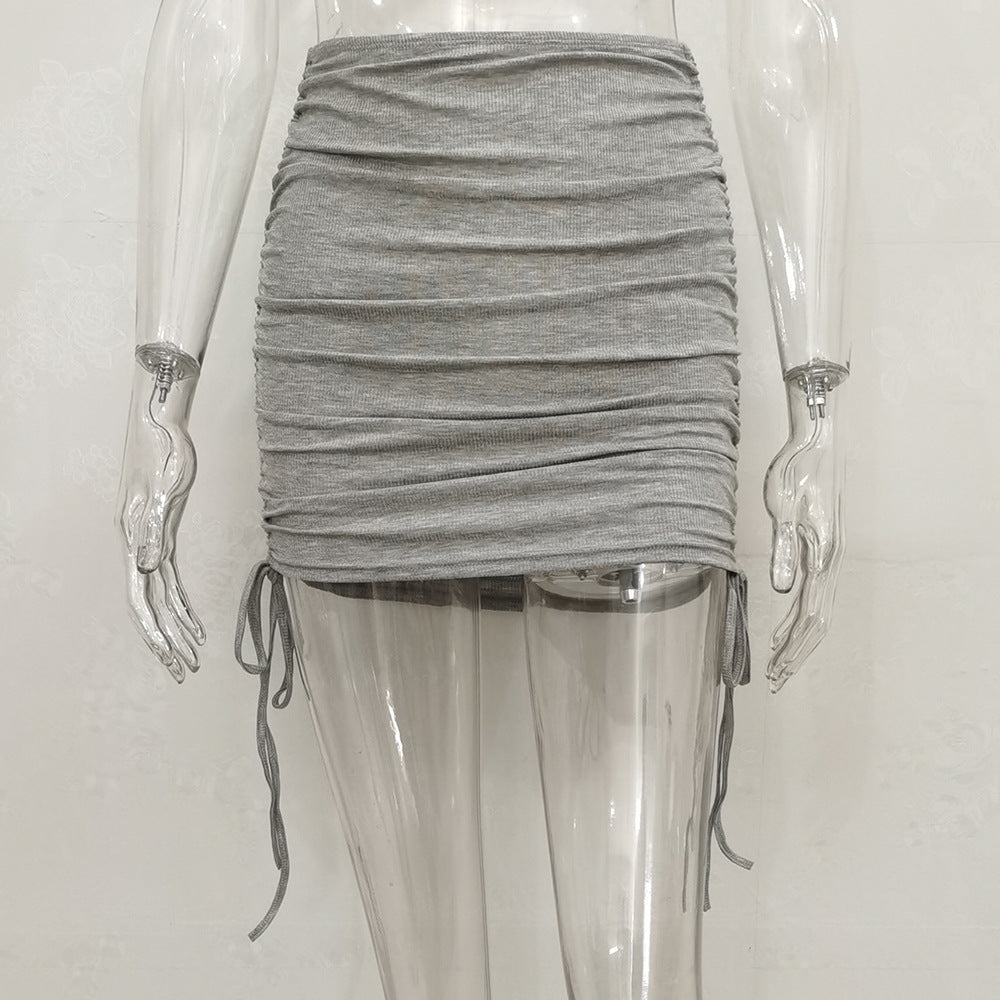 Drawstring Hip skirt