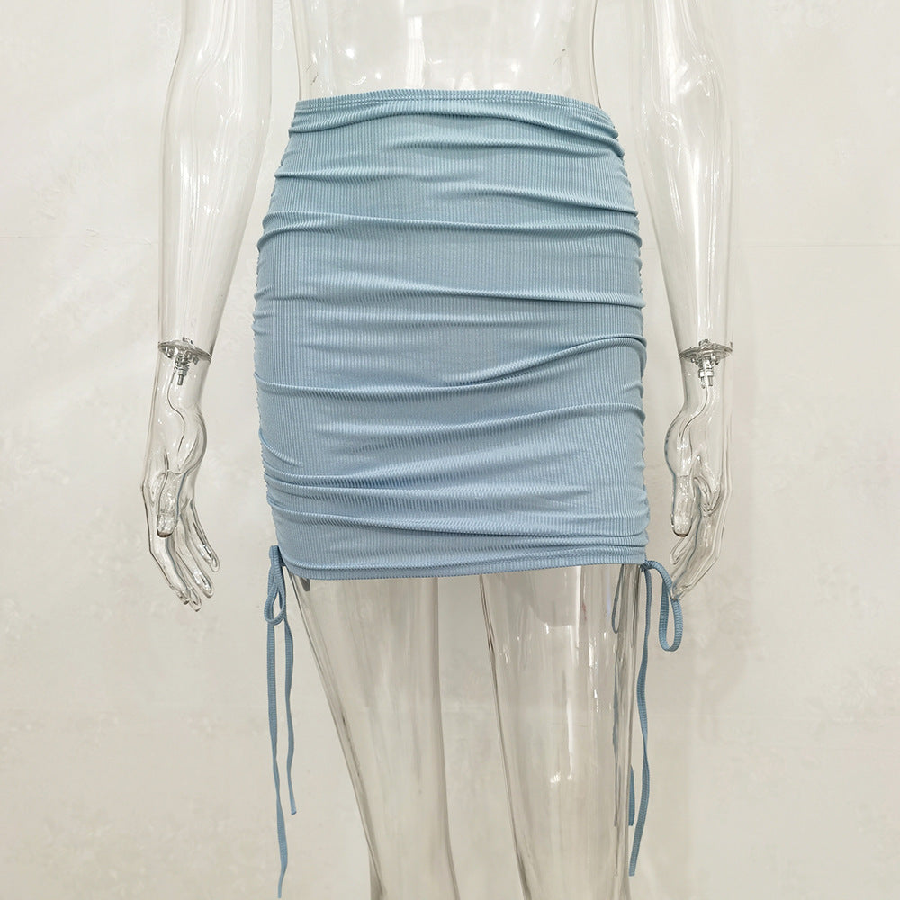 Drawstring Hip skirt