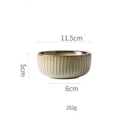 Japanese Ceramic Plates & Rice Bowl Set