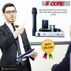 5Core Wireless Microphone VHF Handheld with 1 Lav Mic + Receiver