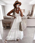 Women's Lace Embroidery Maxi Dress