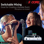 5Core Wireless Microphone VHF Handheld with 1 Lav Mic + Receiver
