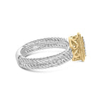 18K Gold Diamond Cross Ring