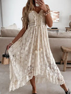 Women's Lace Embroidery Maxi Dress