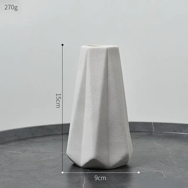 Simple White Ceramic Vase – 3 Sizes