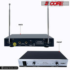 5Core Wireless Microphone VHF Handheld with 1 Lav Mic + Receiver