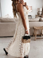 Women's Lace Embroidery Maxi Dress