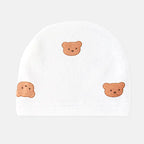 Baby Cotton Beanie Bear print