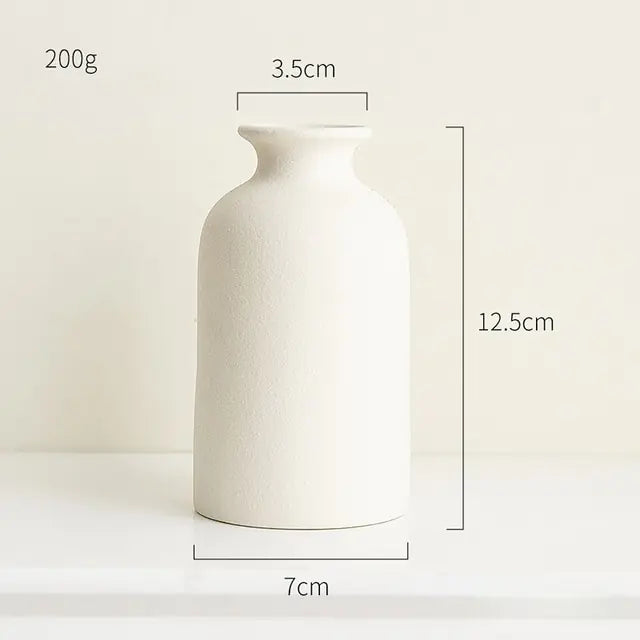 Simple White Ceramic Vase – 3 Sizes
