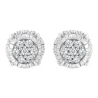 Diamond Floral Stud Earring