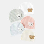 Baby Cotton Beanie Bear print