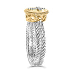 18K Gold Diamond Cross Ring