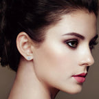 Diamond Floral Stud Earring